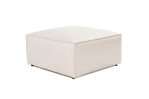 Atelier Del Sofa Elegant Light Brown Pouffe, 43 cm Height, 100% Linen Fabric, 100% Hornbeam Frame, 32 DNS Foam for Comfort, Stylish Plastic Legs | Perfect for Modern Decor Atelier Del Sofa Elegant Light Brown Pouffe, 43 cm Height, 100% Linen Fabric, 100% Hornbeam Frame, 32 DNS Foam for Comfort, Stylish Plastic Legs | Perfect for Modern Decor von Atelier Del Sofa