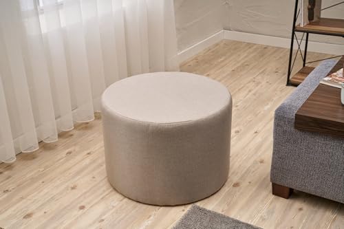Atelier Del Sofa Elegant Pouffe with Wooden Frame, Soft Grey Foam, 58 x 42 x 58 cm | 50% Cotton & 50% Polyester Fabric | Stylish Beige Accent for Modern Living Spaces Atelier Del Sofa Elegant Pouffe with Wooden Frame, Soft Grey Foam, 58 x 42 x 58 cm | 50% Cotton & 50% Polyester Fabric | Stylish Beige Accent for Modern Living Spaces von Atelier Del Sofa