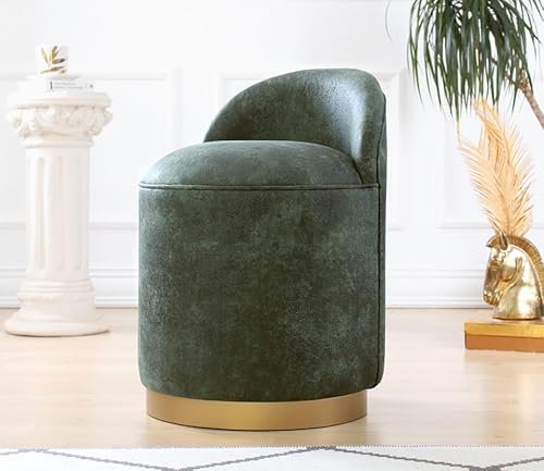Atelier Del Sofa Luxurious Green Pouffe, 100% Nubuck Leather, 50 cm Height, 45 cm Depth | 35 DNS Orthopedic Sponge, Wooden Legs, 160 kg Capacity | Baroque & Bohemian Style Atelier Del Sofa Luxurious Green Pouffe, 100% Nubuck Leather, 50 cm Height, 45 cm Depth | 35 DNS Orthopedic Sponge, Wooden Legs, 160 kg Capacity | Baroque & Bohemian Style von Atelier Del Sofa