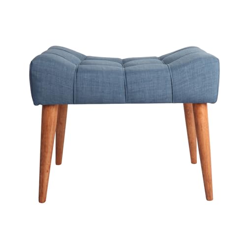 Atelier Del Sofa Modern Sax Blue Pouffe, Solid Wood Frame, 100% Polyester, 32 DNS Foam, 58x45x40 cm | Easy Clean Fabric & Stylish Wood Legs for Rustic & Scandinavian Decor Atelier Del Sofa Modern Sax Blue Pouffe, Solid Wood Frame, 100% Polyester, 32 DNS Foam, 58x45x40 cm | Easy Clean Fabric & Stylish Wood Legs for Rustic & Scandinavian Decor von Atelier Del Sofa
