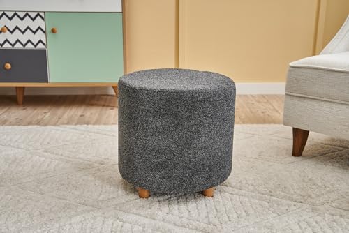 Atelier Del Sofa Stylish Anthracite Pouffe, 40 x 40 x 40 cm | 100% Wooden Frame, 100% Polyester & Cotton Fabric | Comfortable 32 DNS Foam for Modern Living Spaces Atelier Del Sofa Stylish Anthracite Pouffe, 40 x 40 x 40 cm | 100% Wooden Frame, 100% Polyester & Cotton Fabric | Comfortable 32 DNS Foam for Modern Living Spaces von Atelier Del Sofa