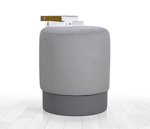 Atelier Del Sofa Stylish Bohemian Pouffe, Grey Velvet & Cotton, 43 cm Height x 38 cm Depth | 5 cm Orthopedic Sponge, Perfect for Hotel & Home Decor Atelier Del Sofa Stylish Bohemian Pouffe, Grey Velvet & Cotton, 43 cm Height x 38 cm Depth | 5 cm Orthopedic Sponge, Perfect for Hotel & Home Decor von Atelier Del Sofa