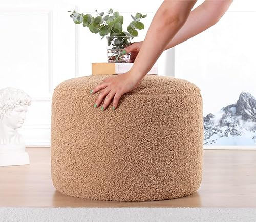 Atelier Del Sofa Stylish Coffee Faux Fur Pouffe, 39 cm Height x 54 cm Depth | 10 cm Orthopedic Sponge, PVC Coated Hidden Legs | Modern Scandinavian Design, Perfect for Any Space Atelier Del Sofa Stylish Coffee Faux Fur Pouffe, 39 cm Height x 54 cm Depth | 10 cm Orthopedic Sponge, PVC Coated Hidden Legs | Modern Scandinavian Design, Perfect for Any Space von Atelier Del Sofa