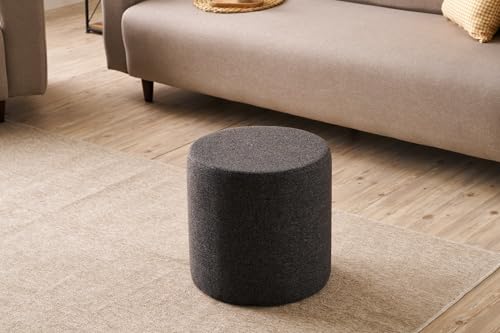 Atelier Del Sofa Stylish Fume Pouffe, 40 cm Diameter x 40 cm Height | Wooden Frame, 50% Cotton/50% Polyester, Easy Clean Fabric | Comfortable 32 DNS Foam for Sitting Atelier Del Sofa Stylish Fume Pouffe, 40 cm Diameter x 40 cm Height | Wooden Frame, 50% Cotton/50% Polyester, Easy Clean Fabric | Comfortable 32 DNS Foam for Sitting von Atelier Del Sofa