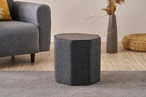 Atelier Del Sofa Stylish Fume Pouffe, 40 cm Diameter x 40 cm Height | Wooden Frame, 50% Cotton/50% Polyester, Easy Clean Fabric | Comfortable 32 DNS Foam for Sitting von Atelier Del Sofa