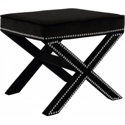Atelier Del Sofa Stylish Pouffe, 40 x 60 cm, Black & Silver | 100% MDF Frame, Soft Babyface Fabric | Perfect for Modern Living Rooms & Cozy Spaces Atelier Del Sofa Stylish Pouffe, 40 x 60 cm, Black & Silver | 100% MDF Frame, Soft Babyface Fabric | Perfect for Modern Living Rooms & Cozy Spaces von Atelier Del Sofa