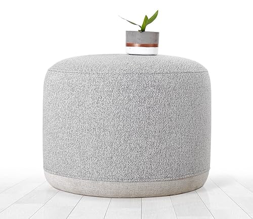 Atelier Del Sofa Stylish Pouffe in Light Grey, 41 cm Height x 51 cm Depth | 100% Linen, 10 cm Orthopedic Sponge, PVC Coated Hidden Legs | Perfect for Bohemian & Scandinavian Decor Atelier Del Sofa Stylish Pouffe in Light Grey, 41 cm Height x 51 cm Depth | 100% Linen, 10 cm Orthopedic Sponge, PVC Coated Hidden Legs | Perfect for Bohemian & Scandinavian Decor von Atelier Del Sofa