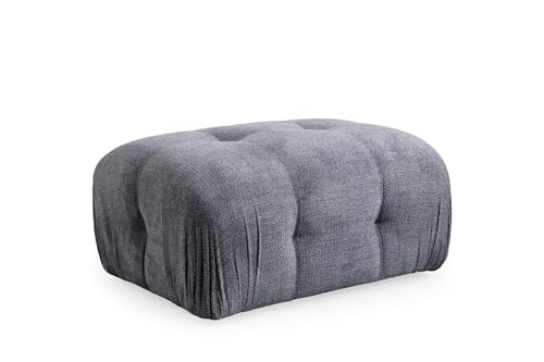 Atelier Del Sofa Stylish Pouffe with Beech Wood Frame, 100% Polyester Fabric, Grey Foam & Pillows Included, 95x65x75 cm | Modern Design for Living Room & Bedroom Atelier Del Sofa Stylish Pouffe with Beech Wood Frame, 100% Polyester Fabric, Grey Foam & Pillows Included, 95x65x75 cm | Modern Design for Living Room & Bedroom von Atelier Del Sofa