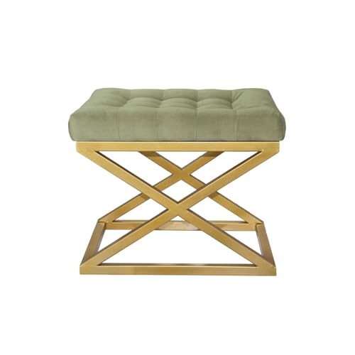 Atelier Del Sofa Stylish Pouffe with Metal Frame, 50 cm Width, 42 cm Height, 40 cm Depth | 100% Polyester Babyface, Elegant Gold & Green Design | Perfect for Modern Living Spaces Atelier Del Sofa Stylish Pouffe with Metal Frame, 50 cm Width, 42 cm Height, 40 cm Depth | 100% Polyester Babyface, Elegant Gold & Green Design | Perfect for Modern Living Spaces von Atelier Del Sofa