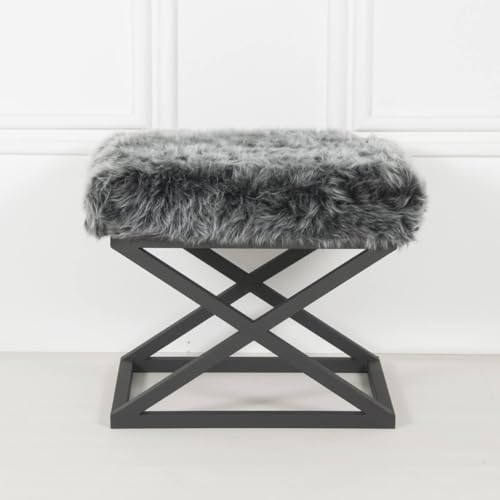 Atelier Del Sofa Stylish Pouffe with Metal Frame, 50 x 42 x 40 cm, Black & Grey, 100% Polyester Babyface | Perfect for Modern Living Rooms & Cozy Spaces Atelier Del Sofa Stylish Pouffe with Metal Frame, 50 x 42 x 40 cm, Black & Grey, 100% Polyester Babyface | Perfect for Modern Living Rooms & Cozy Spaces von Atelier Del Sofa