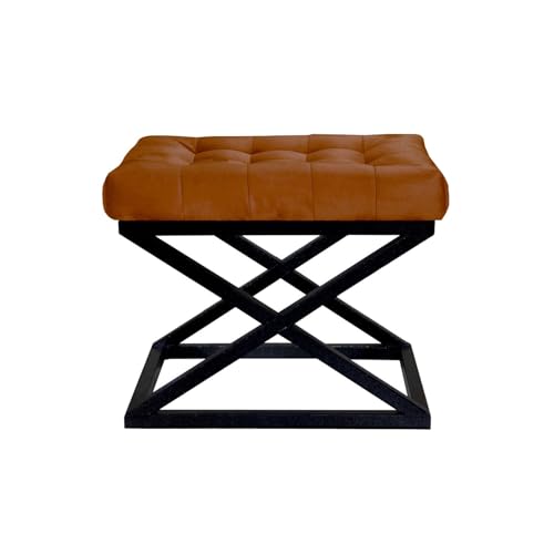 Atelier Del Sofa Stylish Pouffe with Metal Frame, 50 x 42 x 40 cm | 100% Polyester Babyface Fabric in Black & Terracotta | Perfect for Modern Living Spaces & Comfort Atelier Del Sofa Stylish Pouffe with Metal Frame, 50 x 42 x 40 cm | 100% Polyester Babyface Fabric in Black & Terracotta | Perfect for Modern Living Spaces & Comfort von Atelier Del Sofa