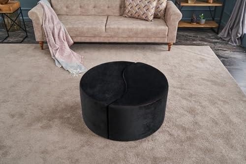 Atelier Del Sofa Stylish Pouffe with Velvet & Polyester, Anthracite & Pink, 80 x 40 x 80 cm | Wooden Body | Modern Design for Home, Hotel & Entertainment Spaces Atelier Del Sofa Stylish Pouffe with Velvet & Polyester, Anthracite & Pink, 80 x 40 x 80 cm | Wooden Body | Modern Design for Home, Hotel & Entertainment Spaces von Atelier Del Sofa