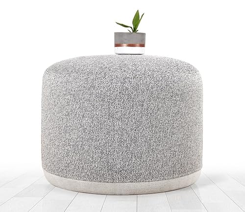 Stylish Grey Pouffe, 41 cm Height x 51 cm Depth | 100% Linen, 10 cm Orthopedic Sponge, PVC Coated Hidden Legs | Perfect for Bohemian & Scandinavian Decor Stylish Grey Pouffe, 41 cm Height x 51 cm Depth | 100% Linen, 10 cm Orthopedic Sponge, PVC Coated Hidden Legs | Perfect for Bohemian & Scandinavian Decor von Atelier Del Sofa