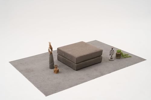 Stylish Grey Pouffe, 95 x 95 x 43 cm | 100% Chenille Fabric, 28 DNS Foam for Comfort | Eco-Friendly Design, Perfect for Modern Living Spaces Stylish Grey Pouffe, 95 x 95 x 43 cm | 100% Chenille Fabric, 28 DNS Foam for Comfort | Eco-Friendly Design, Perfect for Modern Living Spaces von Atelier Del Sofa