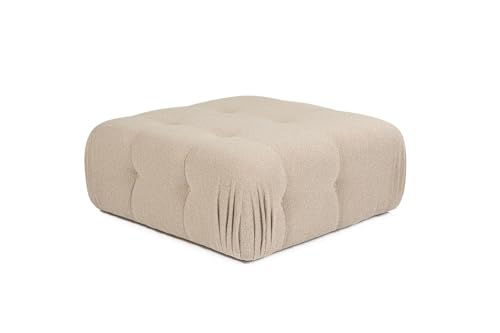 Stylish Pouffe with Beech Wood Frame, Peach 100% Polyester Fabric, 100x100x45 cm | 28 DNS Foam for Comfort | Modern Sofa System with Shifting Mechanism Stylish Pouffe with Beech Wood Frame, Peach 100% Polyester Fabric, 100x100x45 cm | 28 DNS Foam for Comfort | Modern Sofa System with Shifting Mechanism von Atelier Del Sofa