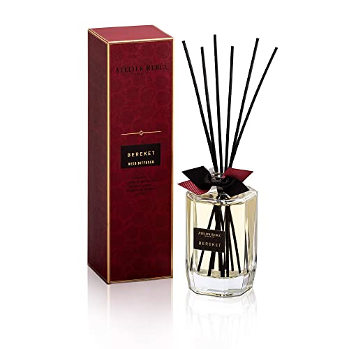 Atelier REBUL Bereket Duftstäbchen (120ml) - Premium Raumduft & Aroma Diffuser - Perfektes Raumklima - Zitronen, Granatapfel, Zimt Duft - Wohlbefinden & Harmonie für Ihr Zuhause von Atelier Rebul