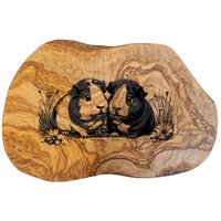 Brettchen Meerschweinchen Geschenk Personalisiert Olivenholz Frühstücksbrett Gravur Holz Weihnachtsgeschenk Olivenholzbrett von AtelierAnnaHandmade