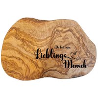 Geschenk Olivenholz Lieblingsmensch Herz Frühstücksbrett Schneidebrett Holz Brett Geburtstag Olivenholzbrett von AtelierAnnaHandmade