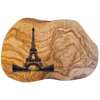 Geschenk Olivenholz Paris Frankreich Eiffelturm Frühstücksbrett Schneidebrett Holz Brett Weihnachen Geburtstag Olivenholzbrett von AtelierAnnaHandmade