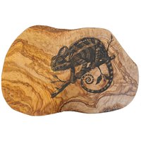 Geschenk Personalisiert Olivenholz Gravur Camaleon Chamäleon Frühstücksbrett Schneidebrett Geburtstag Olivenholzbrett von AtelierAnnaHandmade