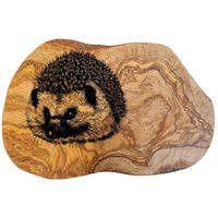 Geschenk Personalisiert Olivenholz Gravur Igel Naturliebhaber Gartenliebhaber Frühstücksbrett Schneidebrett Geburtstag Olivenholzbrett von AtelierAnnaHandmade