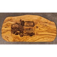 Lkw Fahrer Trucker Lastwagen Muldenkipper Geschenk Personalisiert Olivenholz Frühstücksbrettgravur Geburtstagsgeschenk Olivenholzbrett Brett von AtelierAnnaHandmade