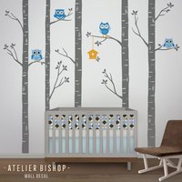 Eulen Baum Als Wandtattoo Graues Wandtattoo Kinderzimmer Eulen Baum Als Wandtattoo Graues Wandtattoo Kinderzimmer von AtelierBishop