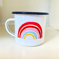 Becher Regenbogen Emaille von AtelierBlechbuechse