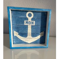 Mini-Tablett Anker Shabby - Maritime Dekoration Schönes Geschenk Zuhaus Wohnen Garten Terrasse Balkon Küche Fischkopp Ahoi Küstenkind Norden von AtelierCatHamburg