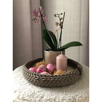 Dekotablett, Tablett, Häkeltablett Mit Holzboden Dekotablett, Tablett, Häkeltablett Mit Holzboden von AtelierDingsda