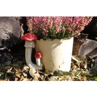 Blumentopf, Topf, Erika, Kräuter, Übertopf, Pflanztopf, Herbst, Pilz von AtelierKeramixx
