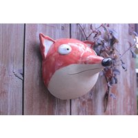 Fuchs, Fuchskopf, Wandschmuck, Gartendekoration von AtelierKeramixx