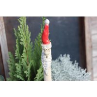 Gartenstecker Santa, Weihnachtsmann, Winterdekoration, Gartenkeramik, Balkonkastendeko, Kübeldeko Gartenstecker Santa, Weihnachtsmann, Winterdekoration, Gartenkeramik, Balkonkastendeko, Kübeldeko von AtelierKeramixx