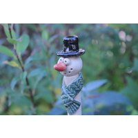 Gartenstecker Schneemann, Winterdekoration, Balkonkasten, Gartenkeramik Gartenstecker Schneemann, Winterdekoration, Balkonkasten, Gartenkeramik von AtelierKeramixx