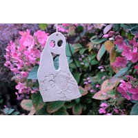 Geist Zum Aufhängen, Halloween, Gartenkeramik, Boo von AtelierKeramixx
