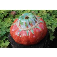 Kürbis Bischofsmütze Für Die Gartendekoration, Halloween, Herbst, Erntedank Kürbis Bischofsmütze Für Die Gartendekoration, Halloween, Herbst, Erntedank von AtelierKeramixx