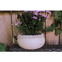 Pflanzschale Mit Hortensienblüten Für Astern, Erika Und Co., Gartenkeramik von AtelierKeramixx