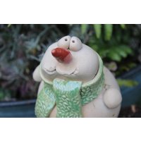Schneemann Namens Oskar, Winterdekoration, Gartendekoration, Gartenkeramik Schneemann Namens Oskar, Winterdekoration, Gartendekoration, Gartenkeramik von AtelierKeramixx