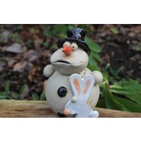 Schneemann Namens Ottokar, Winterdekoration, Gartendekoration, Gartenkeramik Schneemann Namens Ottokar, Winterdekoration, Gartendekoration, Gartenkeramik von AtelierKeramixx