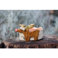 Teelichthalter Mit Mini-Elch, Töpfchen, Kerzenständer von AtelierKeramixx