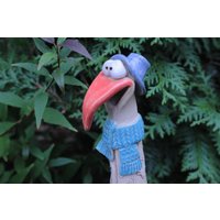 Wintervogel Tobias, Gartendekoration, Gartenschmuck, Gartenkeramik Wintervogel Tobias, Gartendekoration, Gartenschmuck, Gartenkeramik von AtelierKeramixx