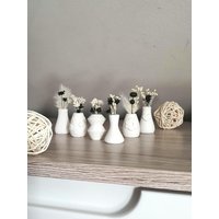 Mini Vasen Aus Raysin | Blumenvase Für Trockenblumen Gießkeramik Handgemacht Arrangement Set Weiß Schlicht |Scandi Mini Vasen Aus Raysin | Blumenvase Für Trockenblumen Gießkeramik Handgemacht Arrangement Set Weiß Schlicht |Scandi von AtelierLorenz