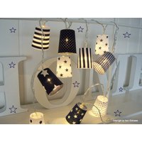 10Er Led-Lichterkette -Dunkelblau-Weiß Mit 6/18H Timerfunktion-Batteriebetrieb 10Er Led-Lichterkette -Dunkelblau-Weiß Mit 6/18H Timerfunktion-Batteriebetrieb von AtelierLumiereDesign