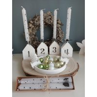 Adventskranz-Kerzenhalter Advent-Haus-Geschenkset/Mitbringsel von AtelierLumiereDesign