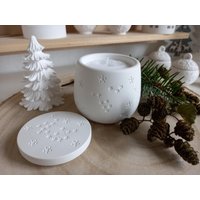 Aufbewahrungsdose Mit Kerzensand, Wiederauffüllbar, Kerzen-Wachs-Sand, Weihnachtsmotiv, Geschenkset Kerze, Mitbringsel von AtelierLumiereDesign