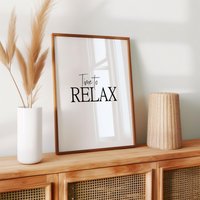 Poster Spruch - Time To Relax von AtelierManuAcikgoez