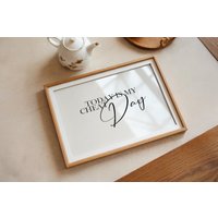 Poster Spruch - Today Is My Cheat Day Posterdruck, Druck Freizeit, Spaß, Essen von AtelierManuAcikgoez