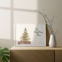 Poster Weihnachten - It S Christmas Time , Posterdruck, Bild, Weihnachtsdekoration von AtelierManuAcikgoez