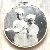 Echte Kochleidenschaft - Bildtransfer in Stickrahmen von AtelierNeuhaus