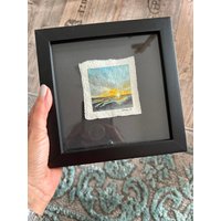 Nordfriesland Watt Sonnenuntergang Aquarell Mini von AtelierSandraAlisch